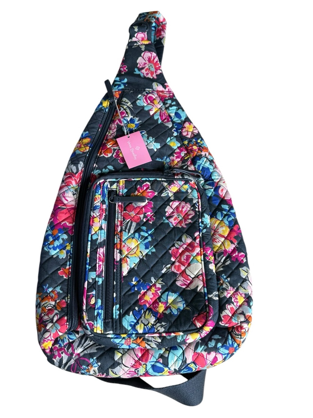 NWT Vera Bradley Iconic Pretty Posies
Quilted Sling Backpack.